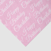 Papier Mousseline Joyeux Anniversaire personnalisé nom du script tex (Détail)
