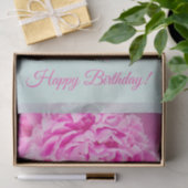 Papier Mousseline Joyeux Anniversaire Pink Peony Pastel (Cadeau)