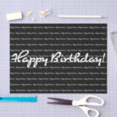 Papier Mousseline Joyeux anniversaire ! Script Décontracté blanc rép (Artisanat)