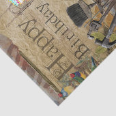 Papier Mousseline Joyeux Anniversaire Tissu Outils de construction d (Détail)