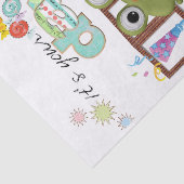 Papier Mousseline Joyeux Anniversaire Tissu Papier Amis Famille Gren (Détail)