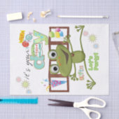 Papier Mousseline Joyeux Anniversaire Tissu Papier Amis Famille Gren (Artisanat)