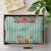 Papier Mousseline Joyeux Anniversaire Tissu Papier Bande Pingouin (Cadeau)