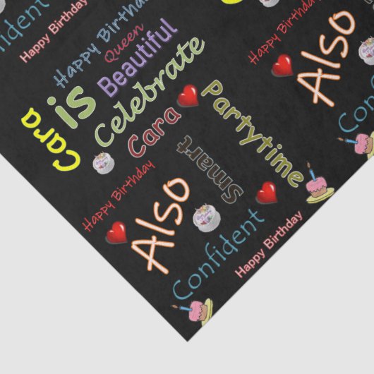 Papier Mousseline Joyeux Anniversaire Tissu Papier Cara