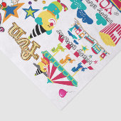 Papier Mousseline Joyeux Anniversaire Tissu Papier Carnaval Cirque (Détail)