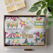 Papier Mousseline Joyeux Anniversaire Tissu Papier Carnaval Cirque (Cadeau)