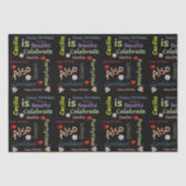 Papier Mousseline Joyeux Anniversaire Tissu Papier Cecilia (Recto)