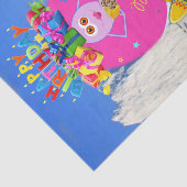 Papier Mousseline Joyeux Anniversaire Tissu Papier Ours Polaire (Détail)