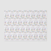 Papier Mousseline Joyeux Anniversaire Tissu Papier Rabbit (Recto)
