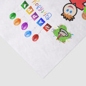 Papier Mousseline Joyeux Anniversaire Tissu Papier Twins Glace Cream (Détail)