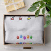 Papier Mousseline Joyeux Anniversaire Tissu Papier Twins Glace Cream (Cadeau)