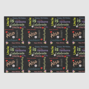 Papier Mousseline Joyeux Anniversaire Tissu Tissu Oncle