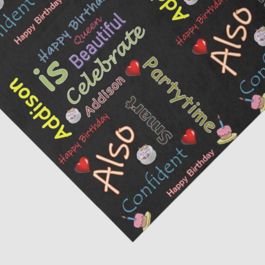 Papier Mousseline Joyeux Anniversaire Tissue Paper Addison