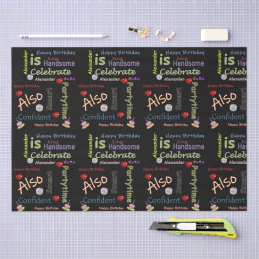 Papier Mousseline Joyeux Anniversaire Tissue Paper Alexander (Artisanat)