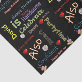 Papier Mousseline Joyeux Anniversaire Tissue Paper David (Détail)