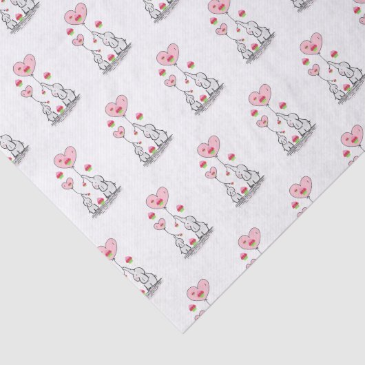 Papier Mousseline Joyeux anniversaire Tissue Paper Elephant (Détail)