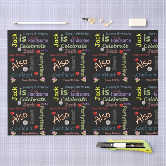 Papier Mousseline Joyeux Anniversaire Tissue Paper Jack (Artisanat)