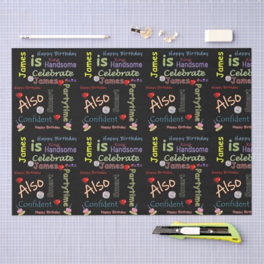 Papier Mousseline Joyeux Anniversaire Tissue Paper James (Artisanat)