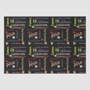 Papier Mousseline Joyeux Anniversaire Tissue Paper James