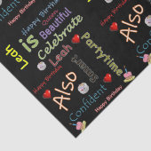 Papier Mousseline Joyeux Anniversaire Tissue Paper Leah (Détail)