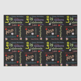 Papier Mousseline Joyeux Anniversaire Tissue Paper Leo