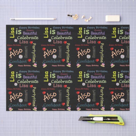 Papier Mousseline Joyeux Anniversaire Tissue Paper Lisa (Artisanat)