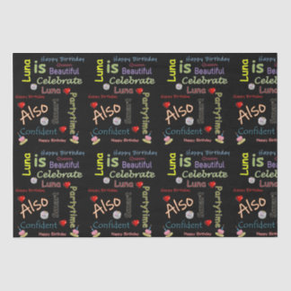 Papier Mousseline Joyeux Anniversaire Tissue Paper Luna