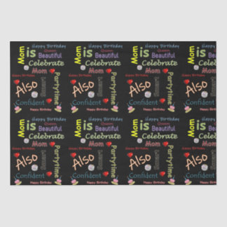 Papier Mousseline Joyeux anniversaire Tissue Paper Maman