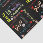 Papier Mousseline Joyeux Anniversaire Tissue Paper Maria (Détail)