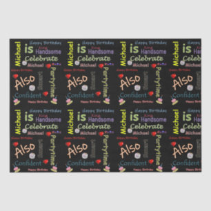 Papier Mousseline Joyeux Anniversaire Tissue Paper Michael