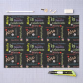 Papier Mousseline Joyeux Anniversaire Tissue Paper Misty