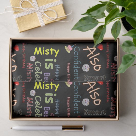 Papier Mousseline Joyeux Anniversaire Tissue Paper Misty