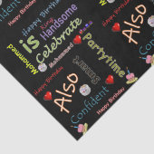 Papier Mousseline Joyeux Anniversaire Tissue Paper Mohammed (Détail)