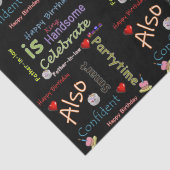 Papier Mousseline Joyeux anniversaire Tissue Paper Père en droit (Détail)