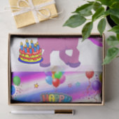 Papier Mousseline Joyeux anniversaire Tissue Paper Pony (Cadeau)