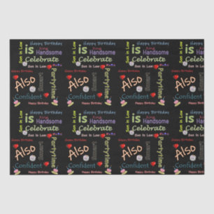 Papier Mousseline Joyeux anniversaire Tissue Paper Son in Law