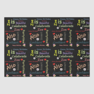 Papier Mousseline Joyeux anniversaire Tissue Paper Zoe