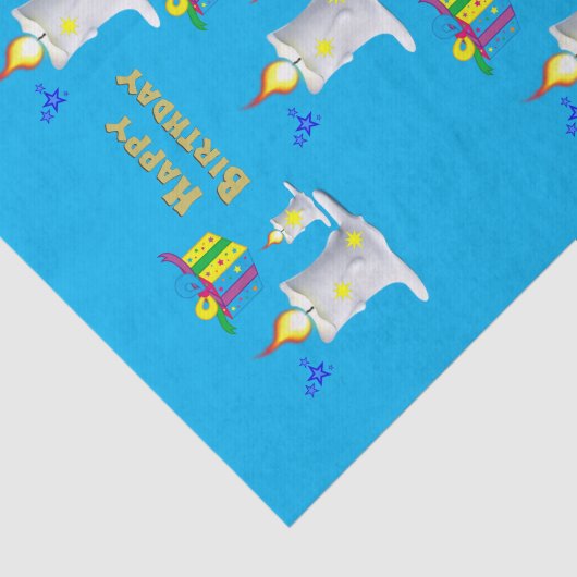 Papier Mousseline Joyeux Anniversaire Tissue Papier Bougies (Détail)