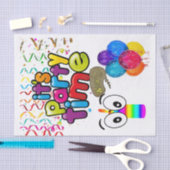 Papier Mousseline Joyeux Anniversaire Tissue Papier C'est Fête Heure (Artisanat)