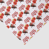 Papier Mousseline Joyeux Anniversaire Tissue Papier fraise (Détail)