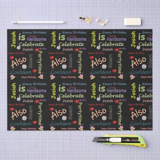 Papier Mousseline Joyeux Anniversaire Tissue Papier Josiah (Artisanat)