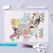 Papier Mousseline Joyeux Anniversaire Tissue Papier Possum Gâteau (Artisanat)