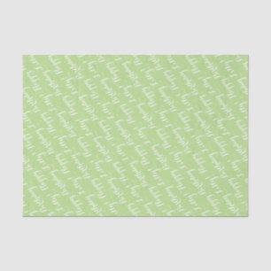 Papier Mousseline Joyeux anniversaire vert clair