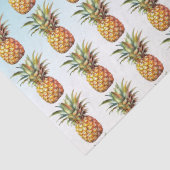 Papier Mousseline Joyeux Aqua Pineapples à la crème tropicale (Détail)