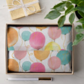 Papier Mousseline Joyeux Ballons colorés d'anniversaire papier de ti (Cadeau)