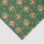 Papier Mousseline Joyeux chien Beagle Jour de la Saint Patrick (Détail)