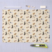 Papier Mousseline Joyeux Chiens de Pâques (Artisanat)