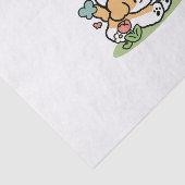 Papier Mousseline Joyeux Chiots Arrivés En Mai - Kawaii Dog Art (Détail)