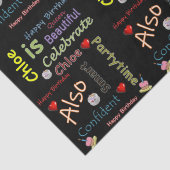 Papier Mousseline Joyeux choix de papier Tissue Anniversaire (Détail)