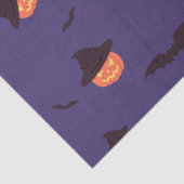 Papier Mousseline Joyeux Citrouille d'Halloween et chauves-souris (Détail)